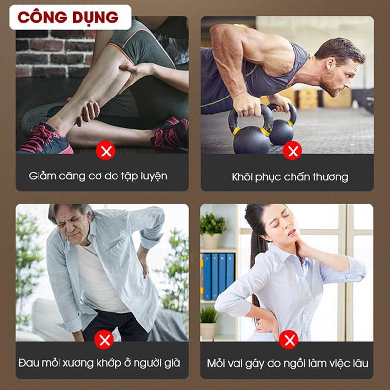 Súng Massage KonKa Cao Cấp 8 Đầu Mát Xa Trị Liệu Giảm Đau Cơ Hiệu Quả - Máy Massage 8 Đầu Mát Xa Chuyên Sâu