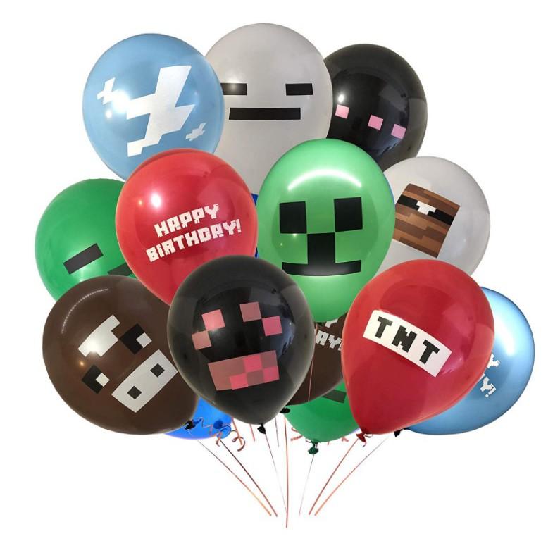 Combo 24 trái bóng bay minecraft trang trí tiệc