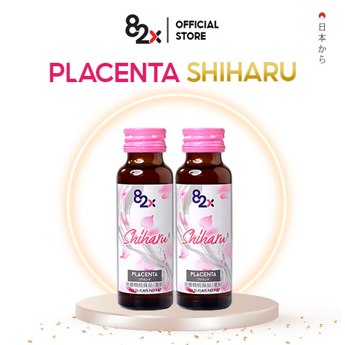 82X Combo 2 chai Nước uống Placenta Shiharu làm đẹp da đến từ Nhật Bản 50ml/lọ.