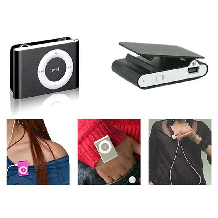 Máy Nghe Nhạc Mp3 Vỏ Nhôm Kèm Tai Nghe Và Cáp Sạc