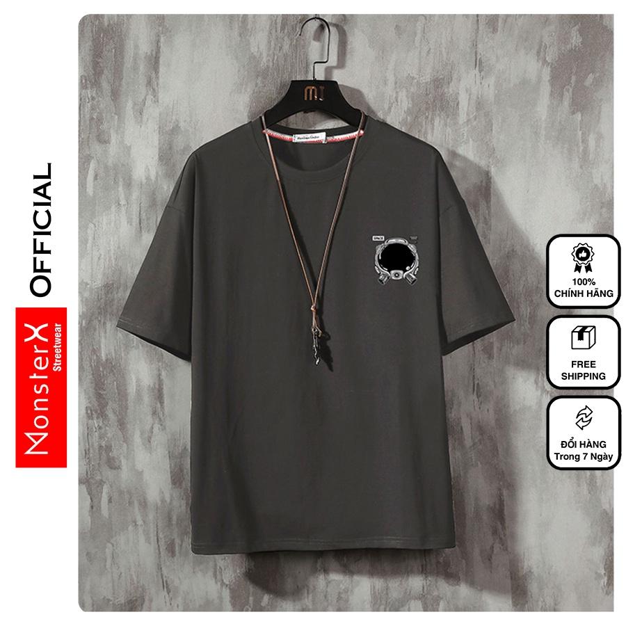 Áo thun unisex MonsterX VŨ TRỤ SPARE phông tay lỡ nam nữ form rộng Oversize 2 màu