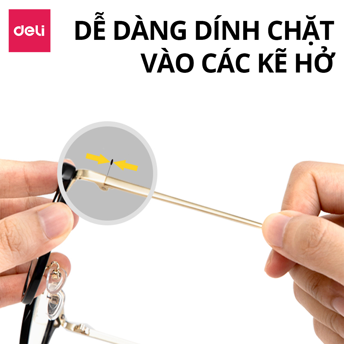 Set 3 tuýp keo 502 siêu dính cố định cực mạnh trong suốt khô nhanh Deli, keo dán giày, nhựa, gỗ, sắt, gốm sứ - Keo dán đa năng chuyên dụng tiện lợi