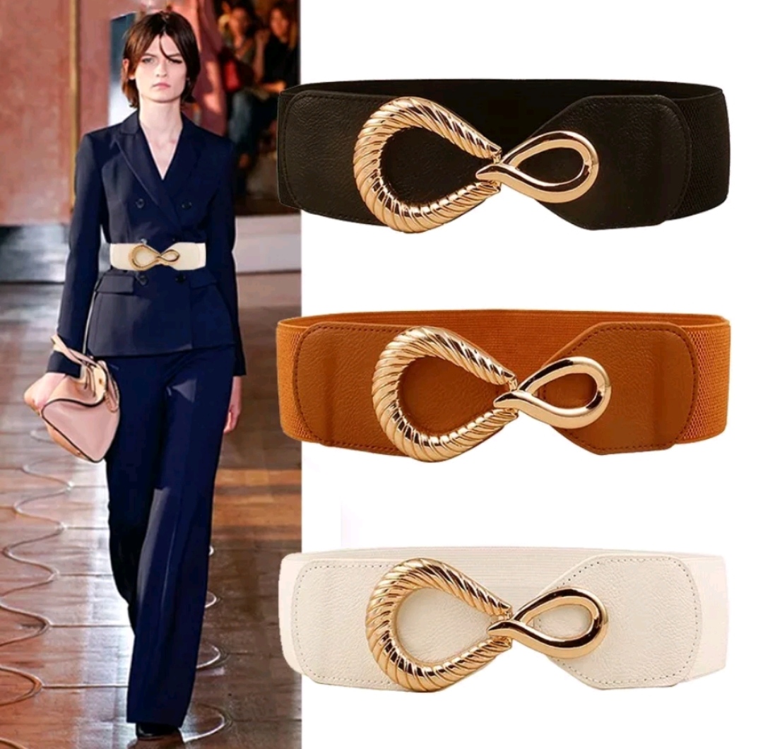 Thắt lưng nữ dây nịt nữ đai váy bản to 7cm Thun Co Giãn mang Đầm váy Casual Thời Trang Hàn QUốc dona23052901