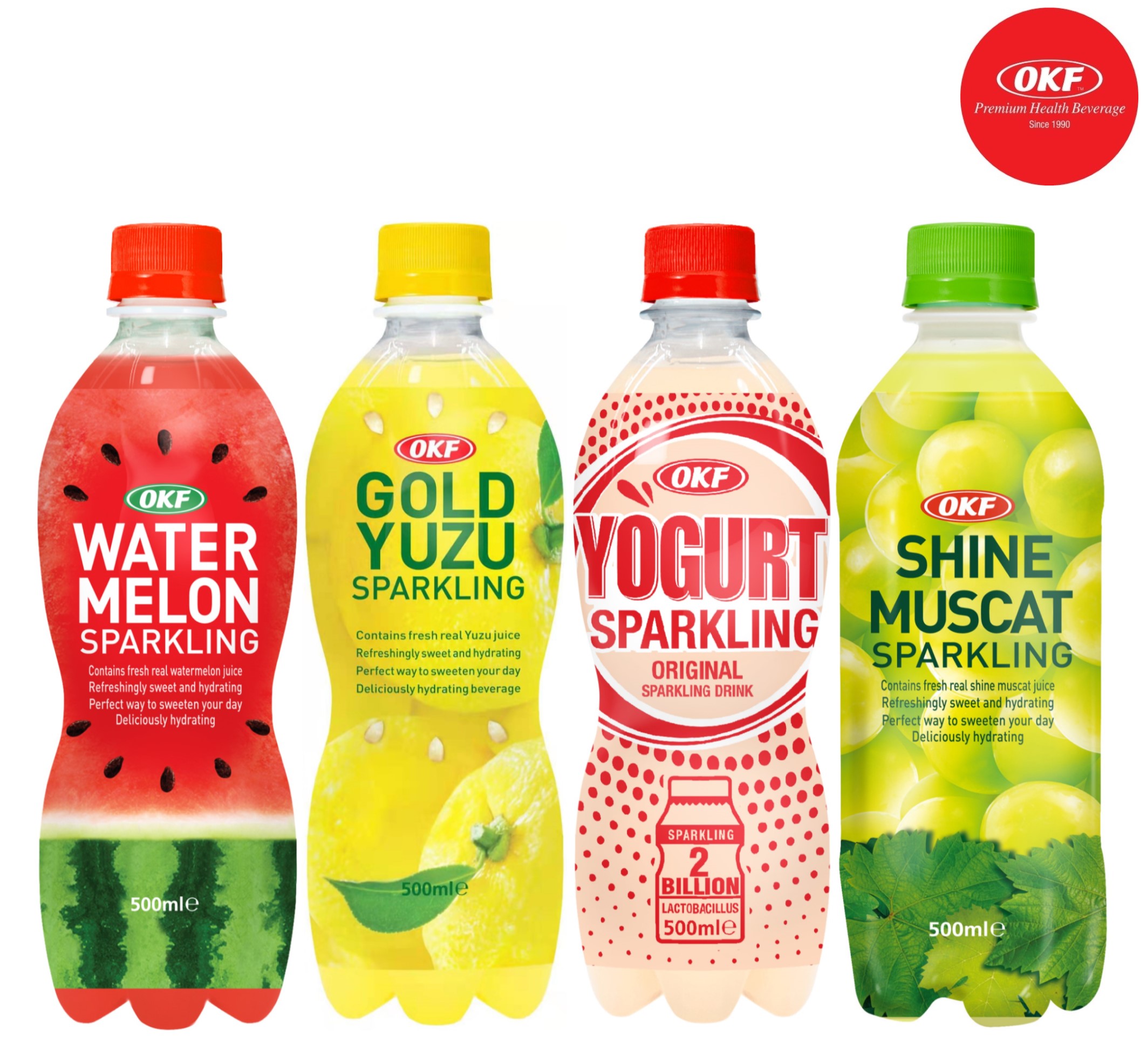 Nước uống dưa hấu sparkling OKF Hàn Quốc - 1 thùng 20 chai 500ml