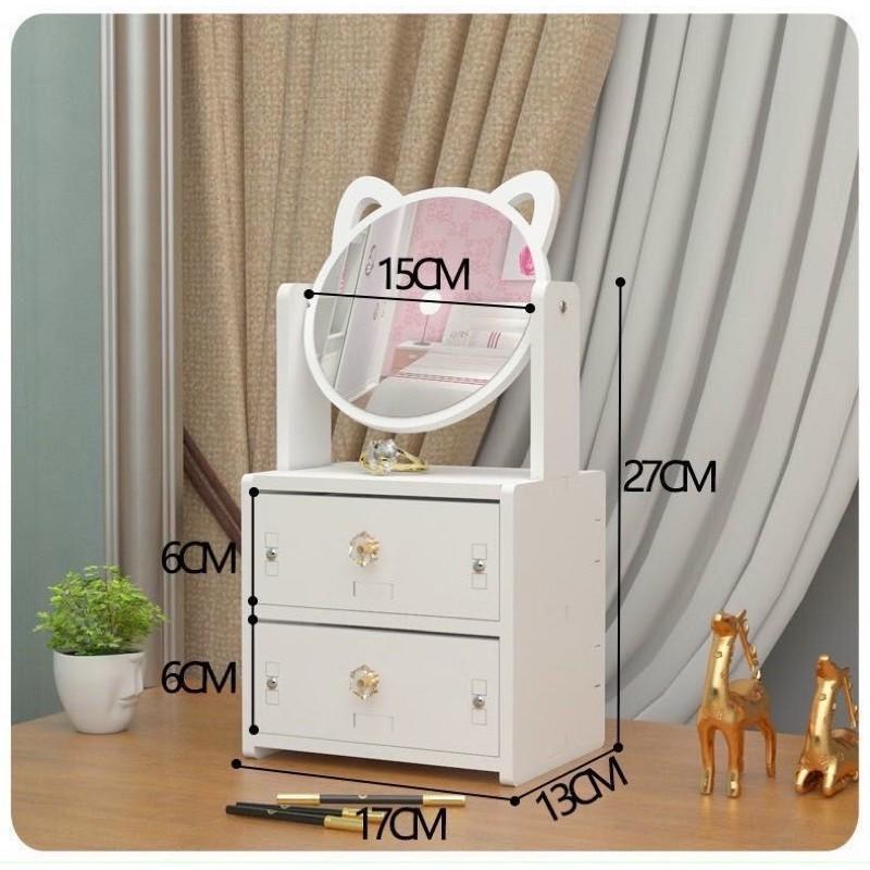 Kệ mỹ phẩm gương tai mèo
