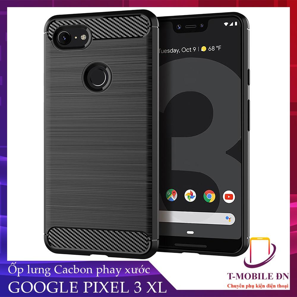 Ốp lưng cho Google Pixel 3 3a XL dẻo Cacbon phay xước chống sốc chống vân tay