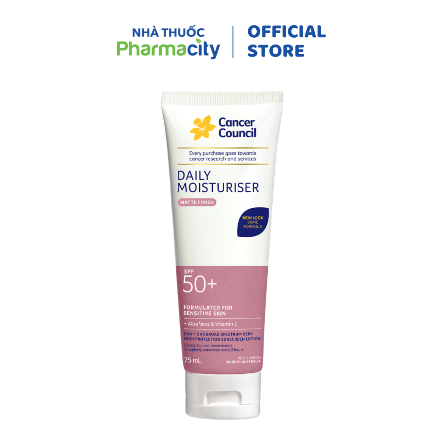 Kem chống nắng dưỡng ẩm dành cho da mặt Cancer Council (75ml)