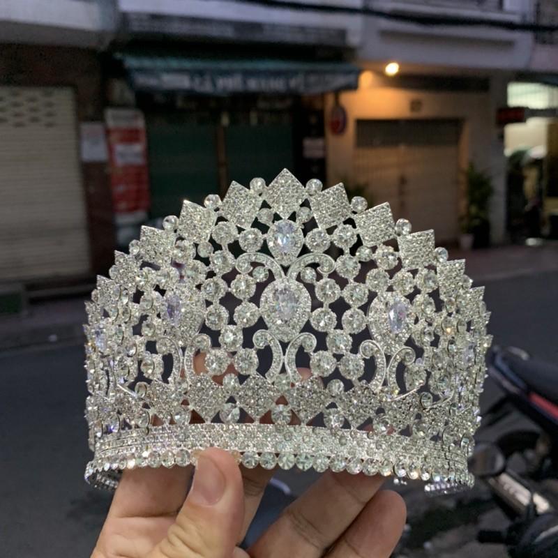 Vương miện cô dâu vàng ánh kim đính đá lấp lánh mẫu 11/2020 GiangPKC