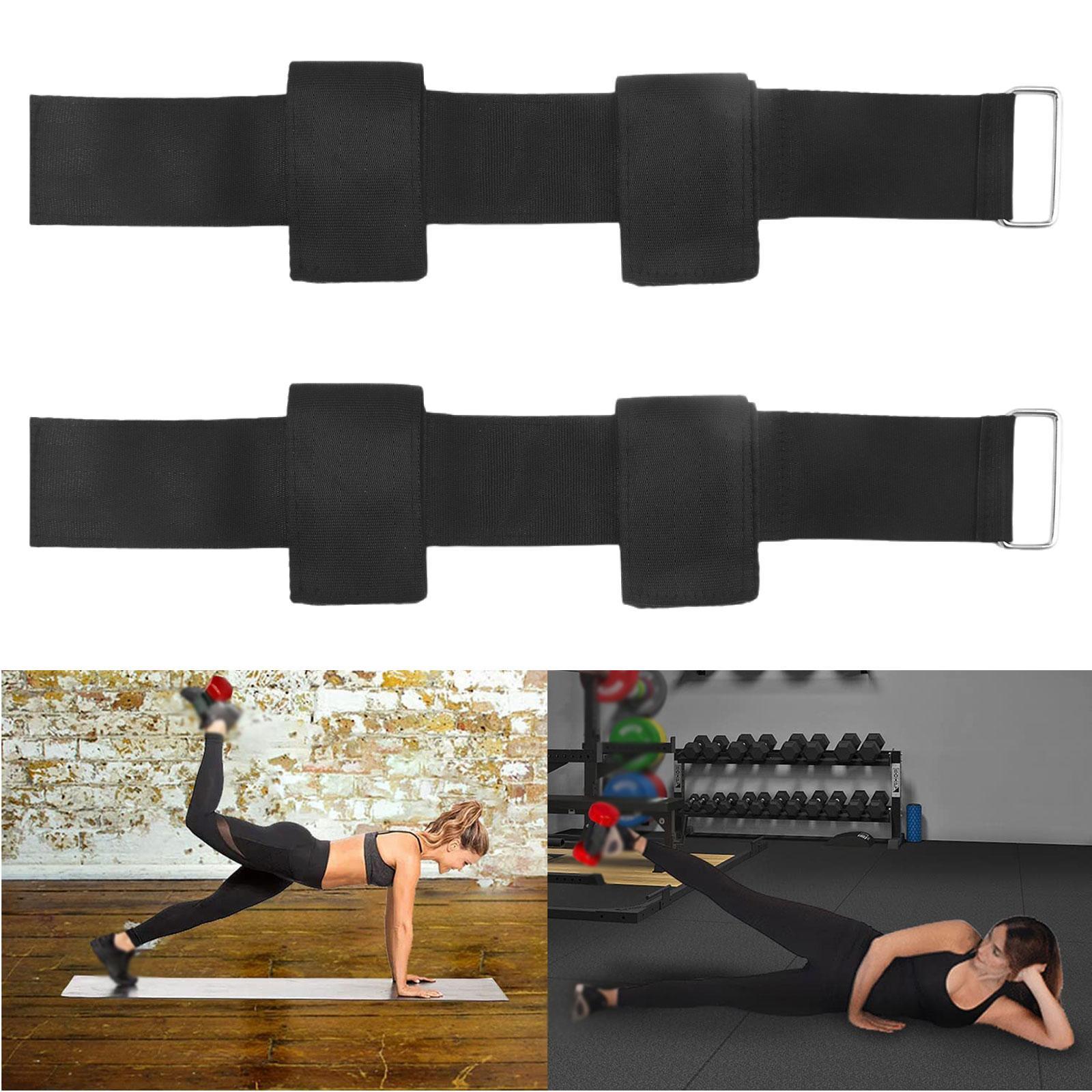 2Pcs Dumbbell Foot Straps Adjustable Tibialis Trainer Strap Leg Extensions