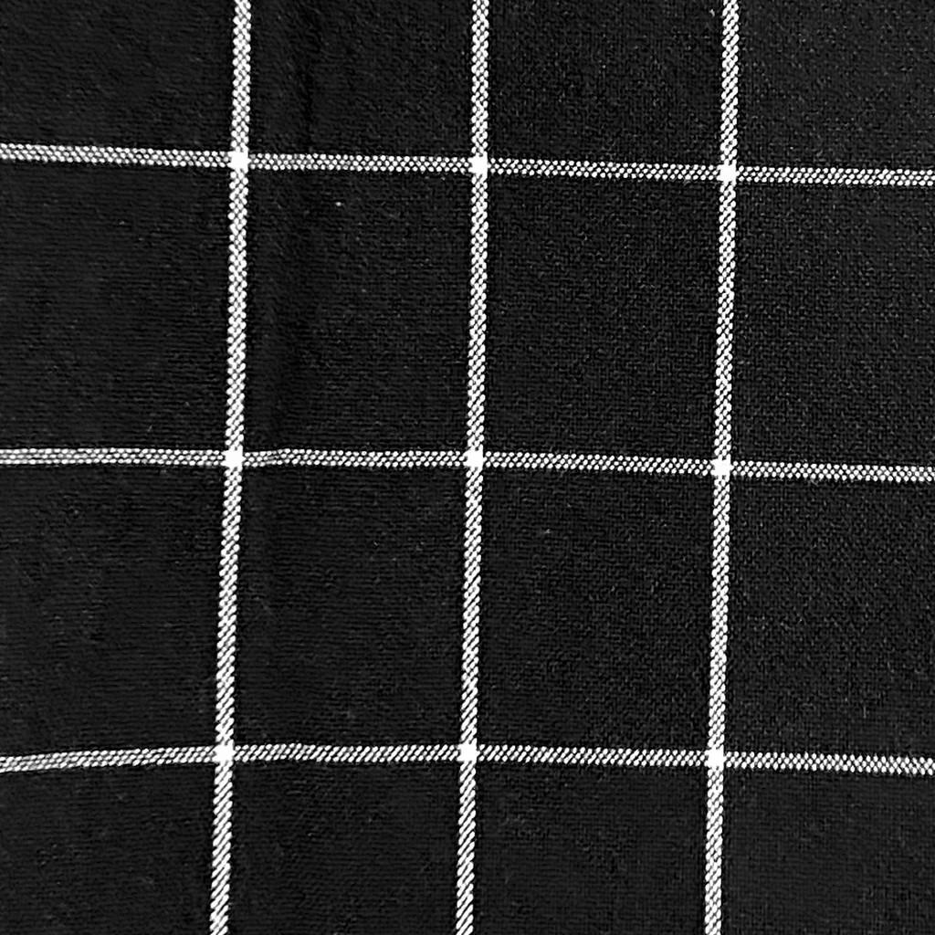 Quần thun sọc caro Nam Nữ Unisex - quần thun dài ống suông màu đen viền trắng 