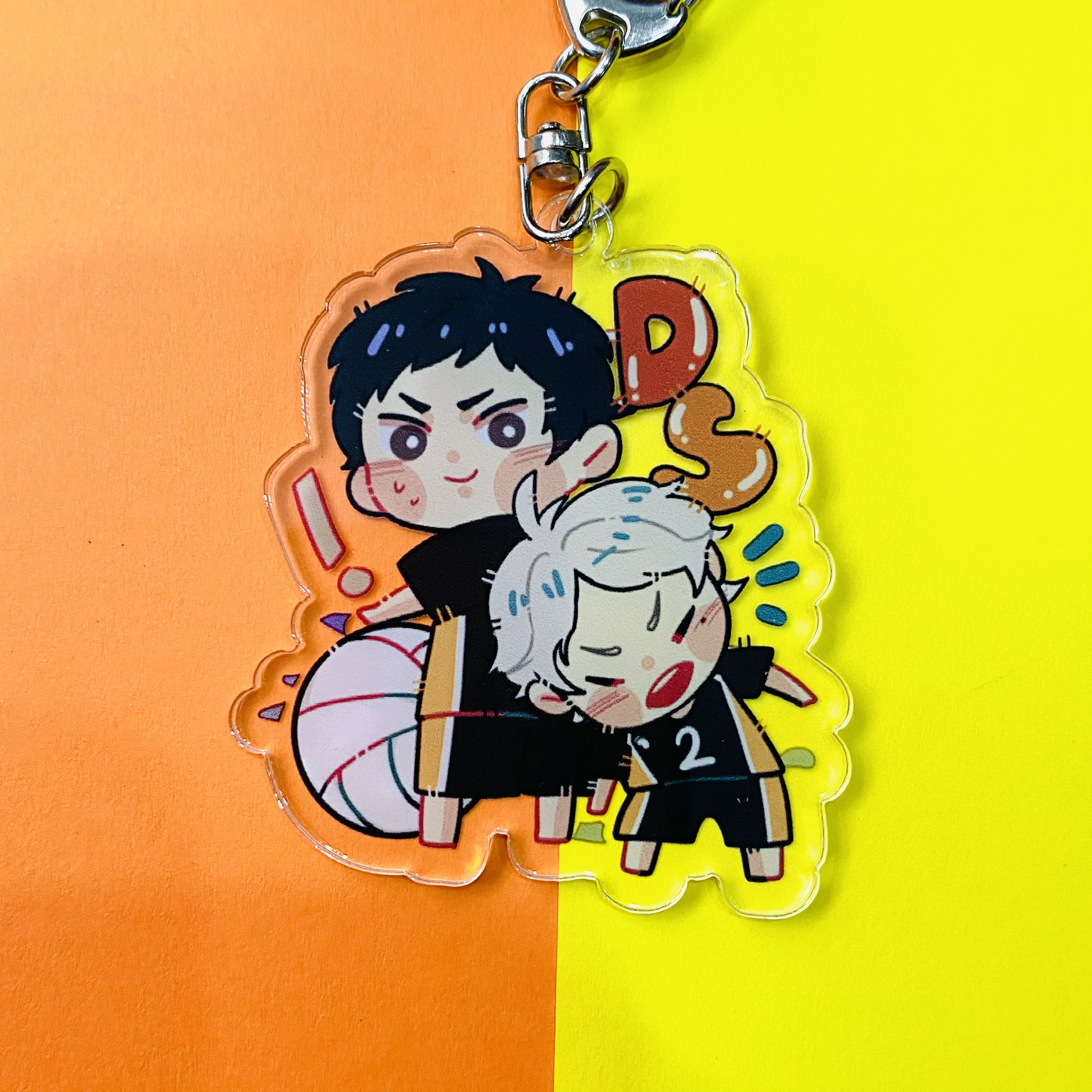 ( Mica trong acrylic ) Móc khóa Haikyuu!! Vua bóng chuyền ver couples quà tặng xinh xắn dễ thương chibi anime (MẪU GIAO NGẪU NHIÊN)