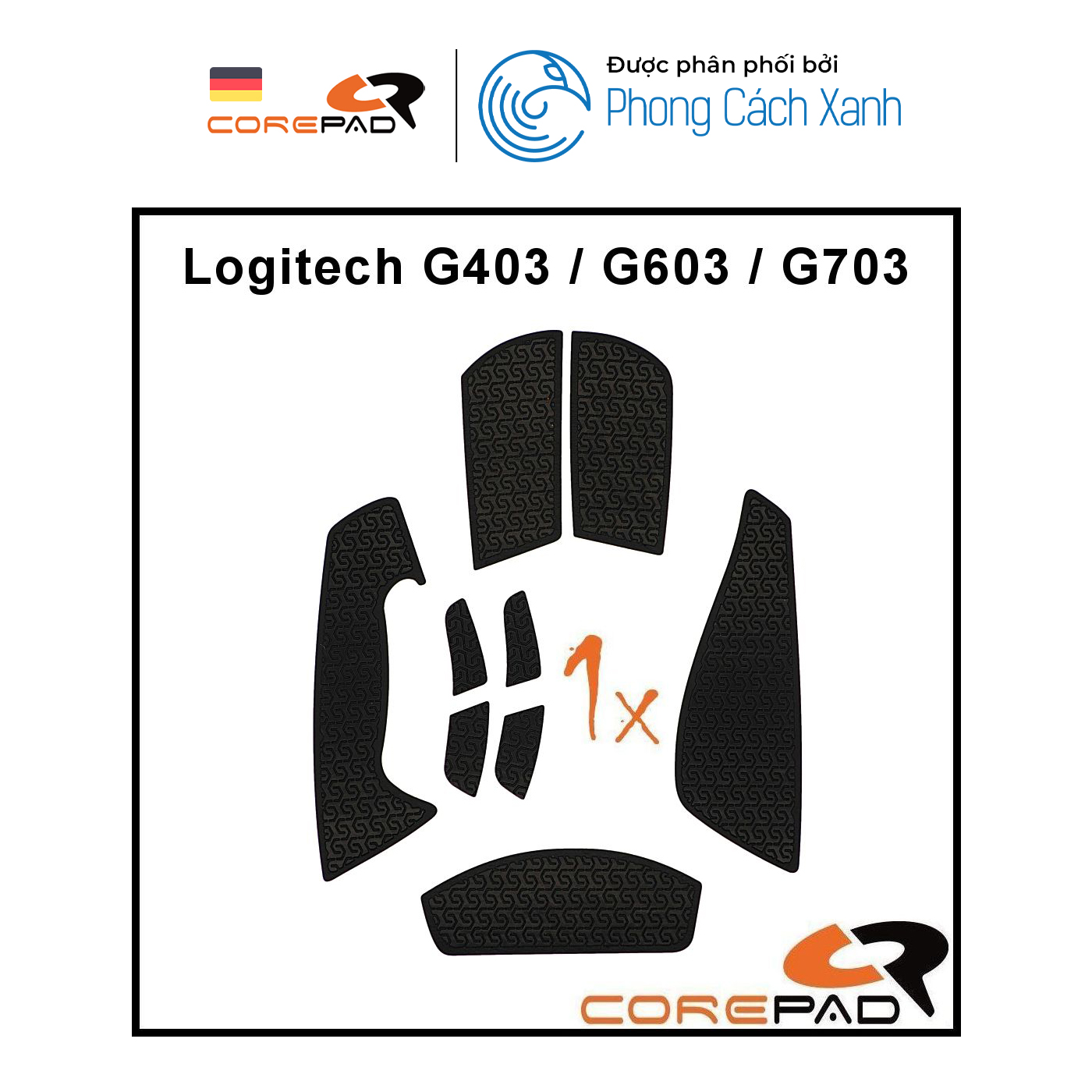 Bộ grip tape Corepad Soft Grips cho chuột Logitech G403 / G603 / G703 Series - Hàng Chính Hãng