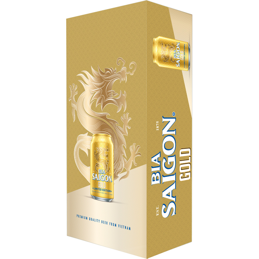 Thùng 18 Lon Bia Sài Gòn GOLD 330ml