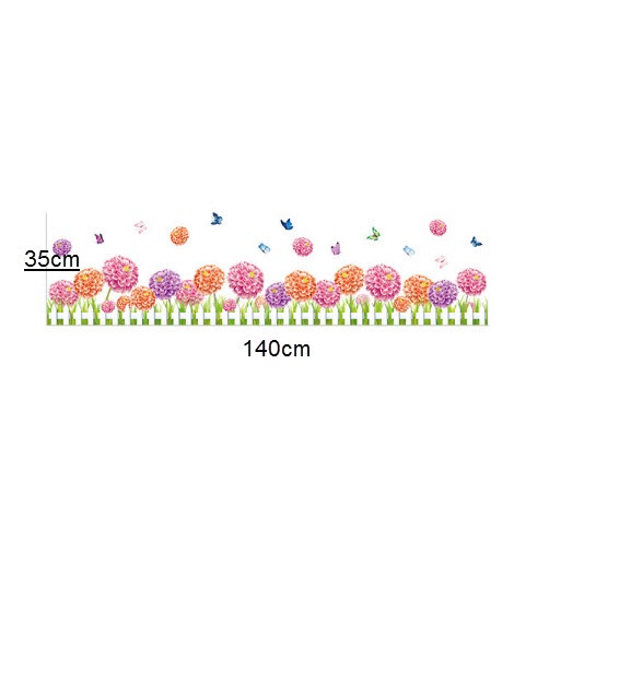Decal dán tường Cúc hồng đủ màu - HP147