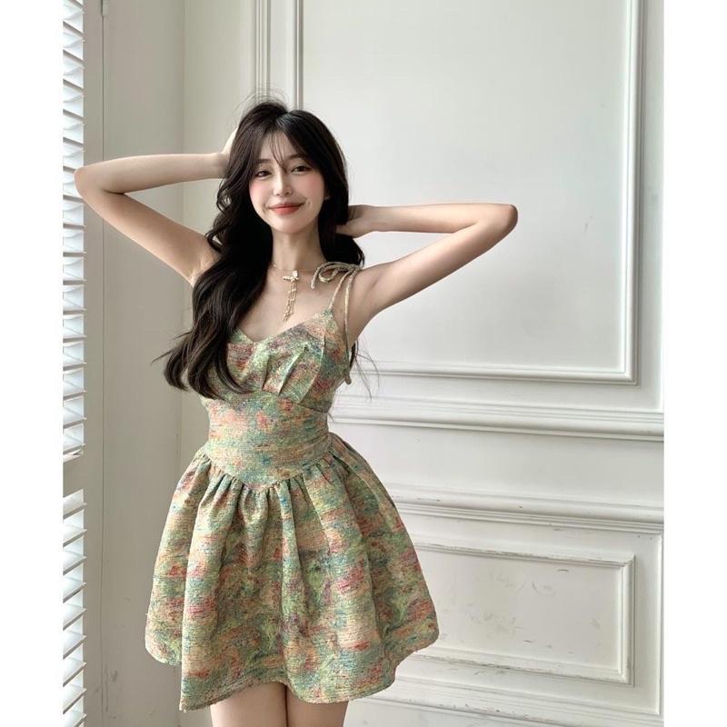 VÁY HAI DÂY CỐ YẾM SEXY CAO CẤP