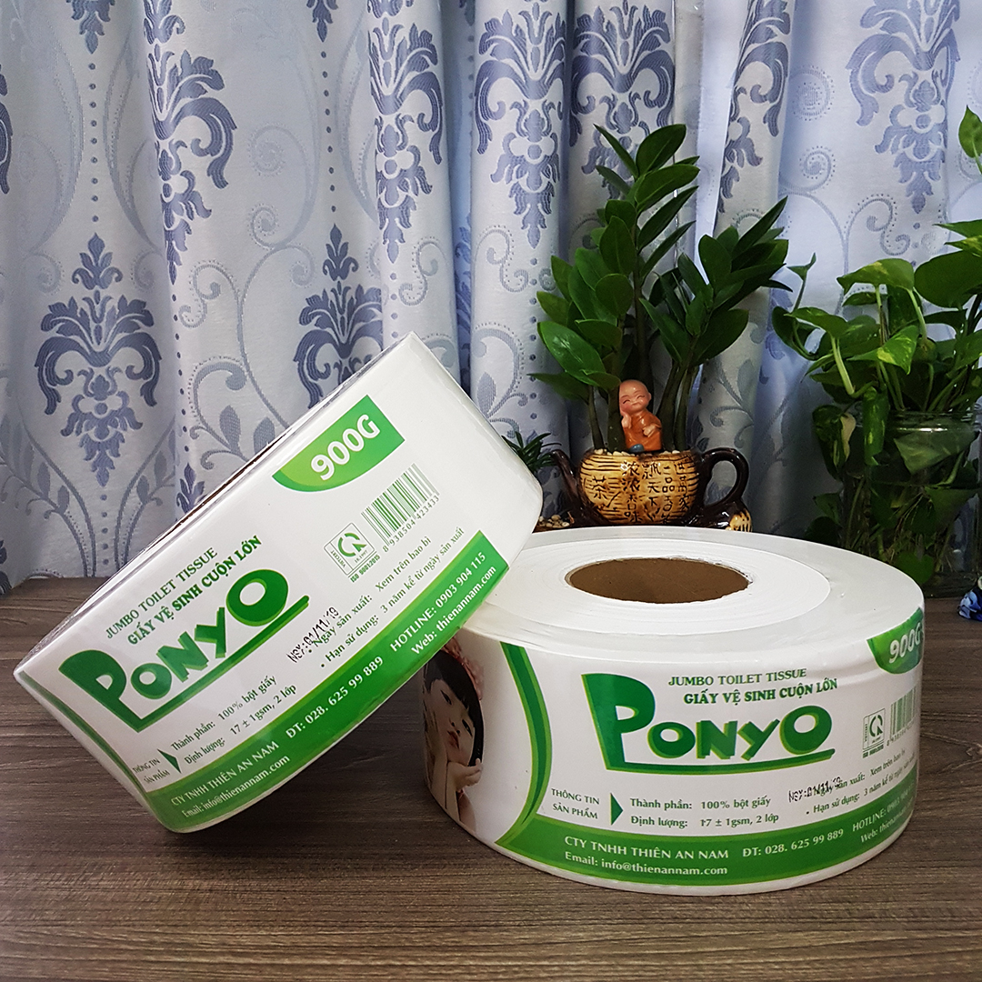 Combo 6 cuộn giấy vệ sinh cuộn lớn 900g PONYO