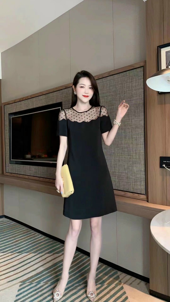 ĐẦM SUÔNG LỤA CỔ LƯỚI BI CAO CẤP