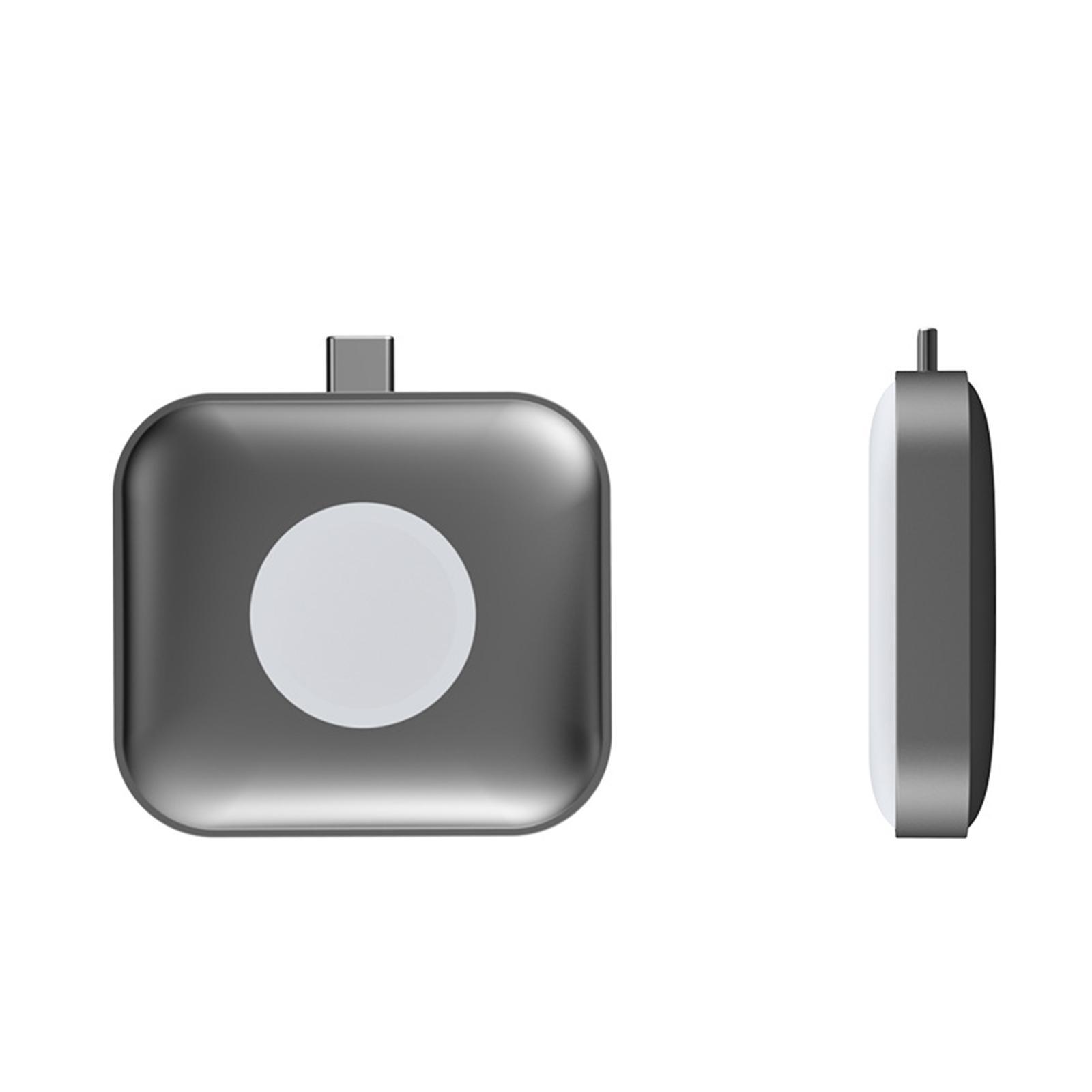 2 in 1 Portable USB-C Watch Charger Charging Dock Station, USB-C Connection Convenient Portability for Watch SE 6 5 4 3 2 1 Outdoor Trips