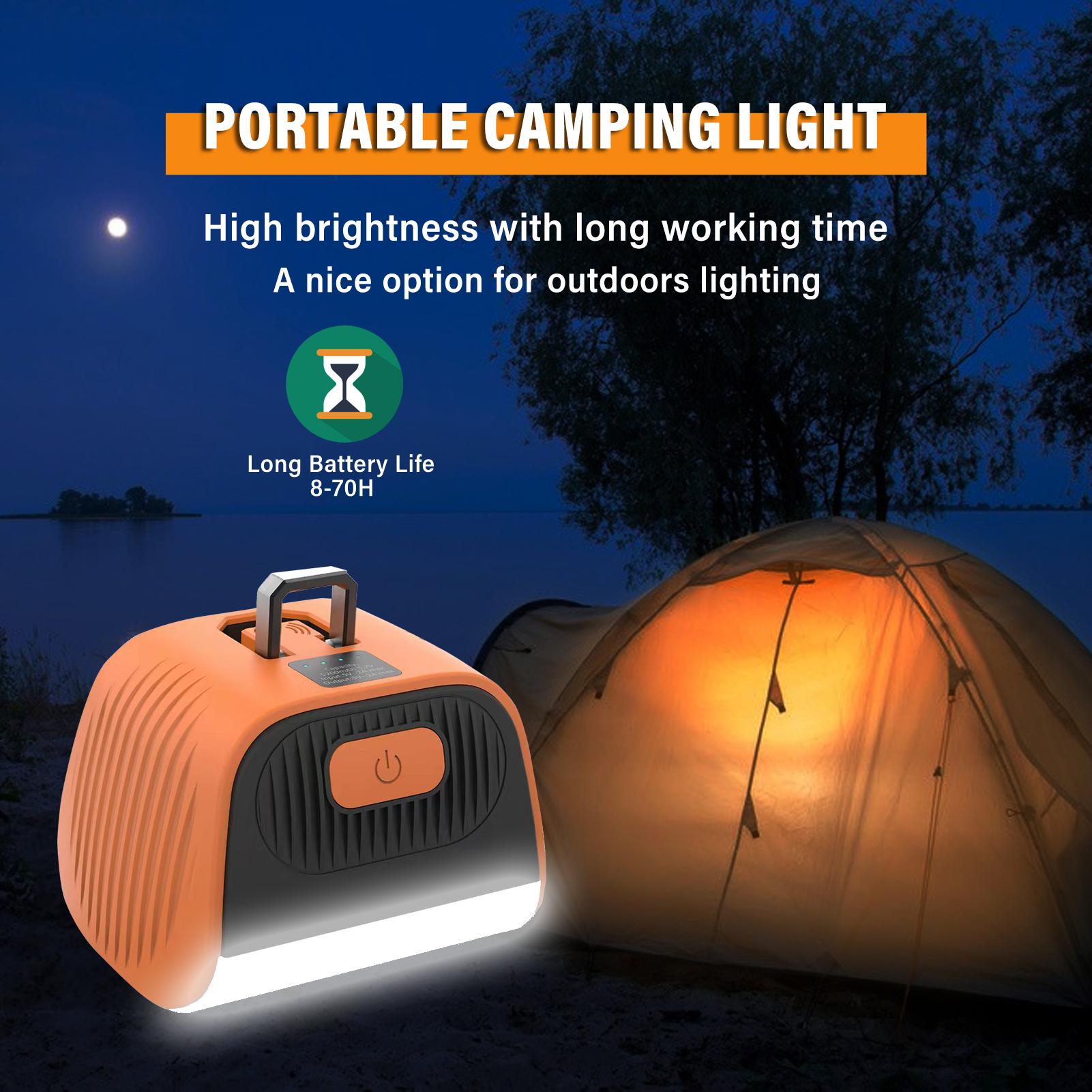 Đèn LED treo ánh sáng dịu nhẹ cắm trại ngoài trời di động không thấm nước usb có thể sạc lại, tiết kiệm năng lượng, siêu nhẹ