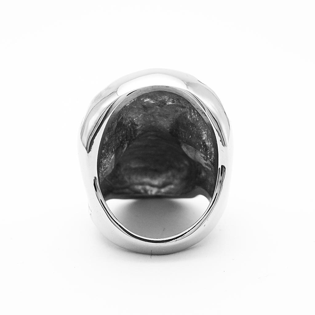 Punk Rock Sliver Evil  Skull Head Finger  American Flag