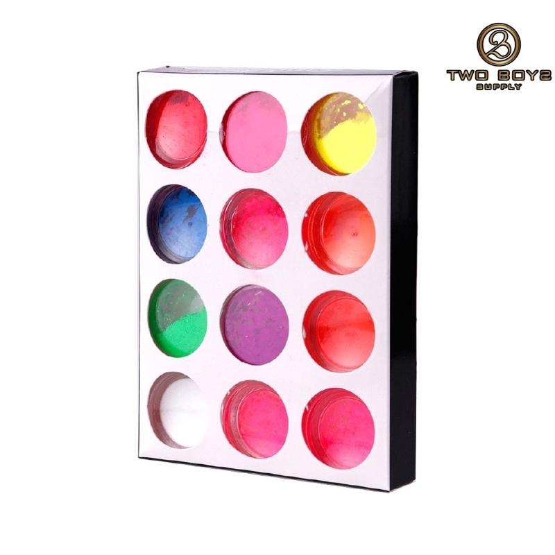 Sét bột rác neon 12 màu,bột phủi nail,bột rắc trang trí móng