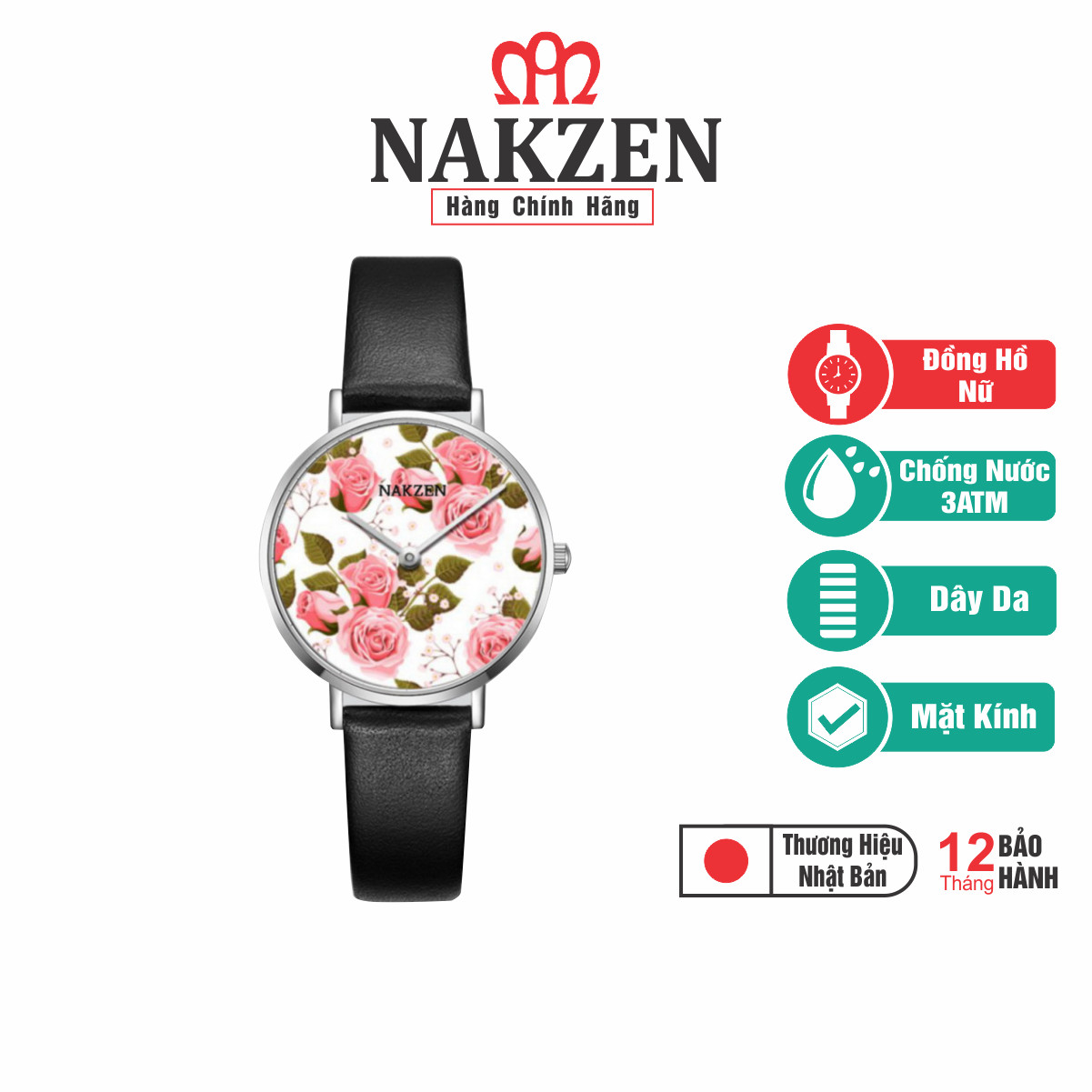 Đồng hồ Nữ Cao Cấp Nakzen Nhật Bản - SL9001LBK-7 - Hàng Chính Hãng