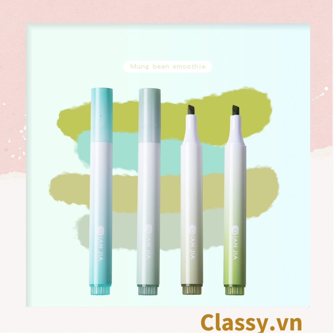 Hộp 4 bút highlight, Classy bút dạ quang, bút đánh dấu màu Gradient tiện lợi PK1536