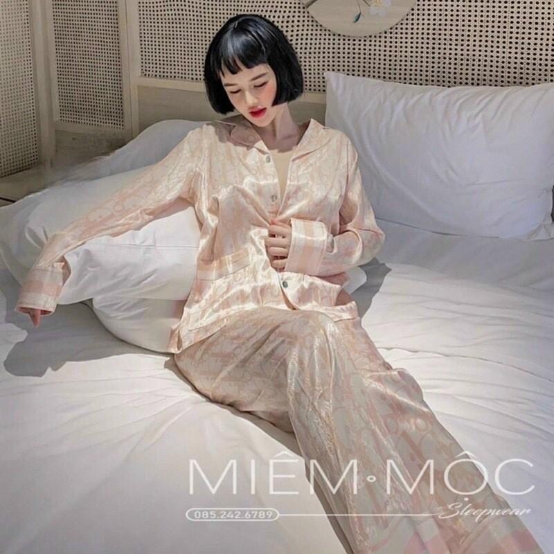 Bộ pijama,Bộ đồ mặc nhà dài tay quần dài lụa satin mềm mịn, thoáng mát đa dạng mẫu mã màu sắc