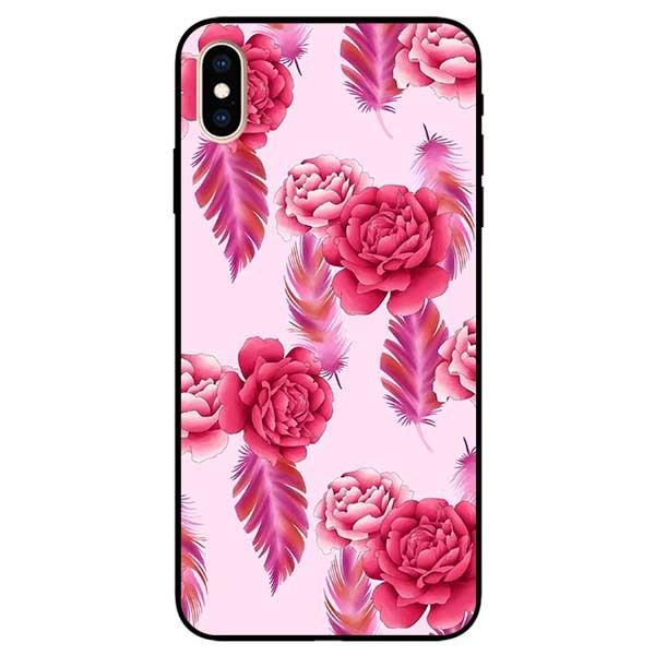 Ốp lưng dành cho Iphone X / Xs - Iphone Xs Max - Iphone Xr mẫu Mẫu Đơn Nền Hồng