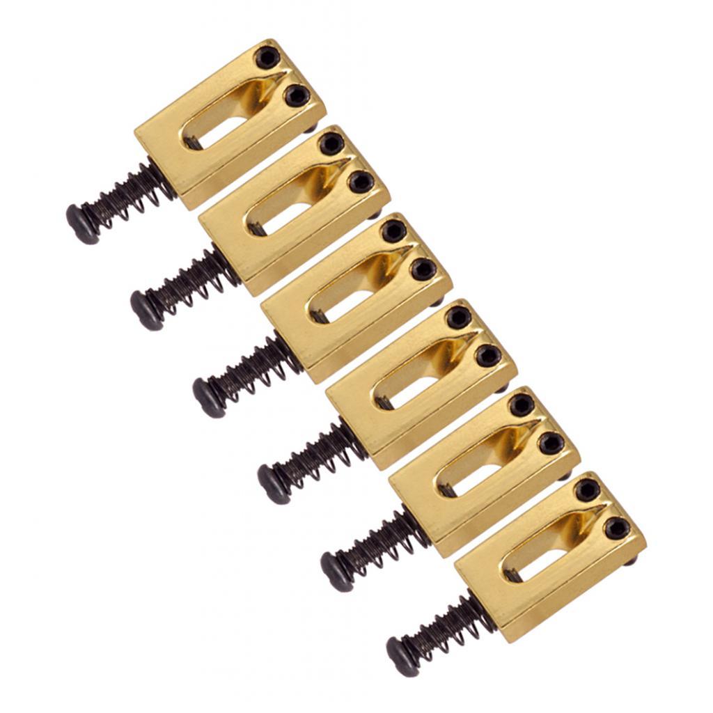 Kẽm Hợp Kim Đàn Guitar Điện Tremolo Cố Định Cầu Dây Yên Ngựa TỰ LÀM Phần Vàng