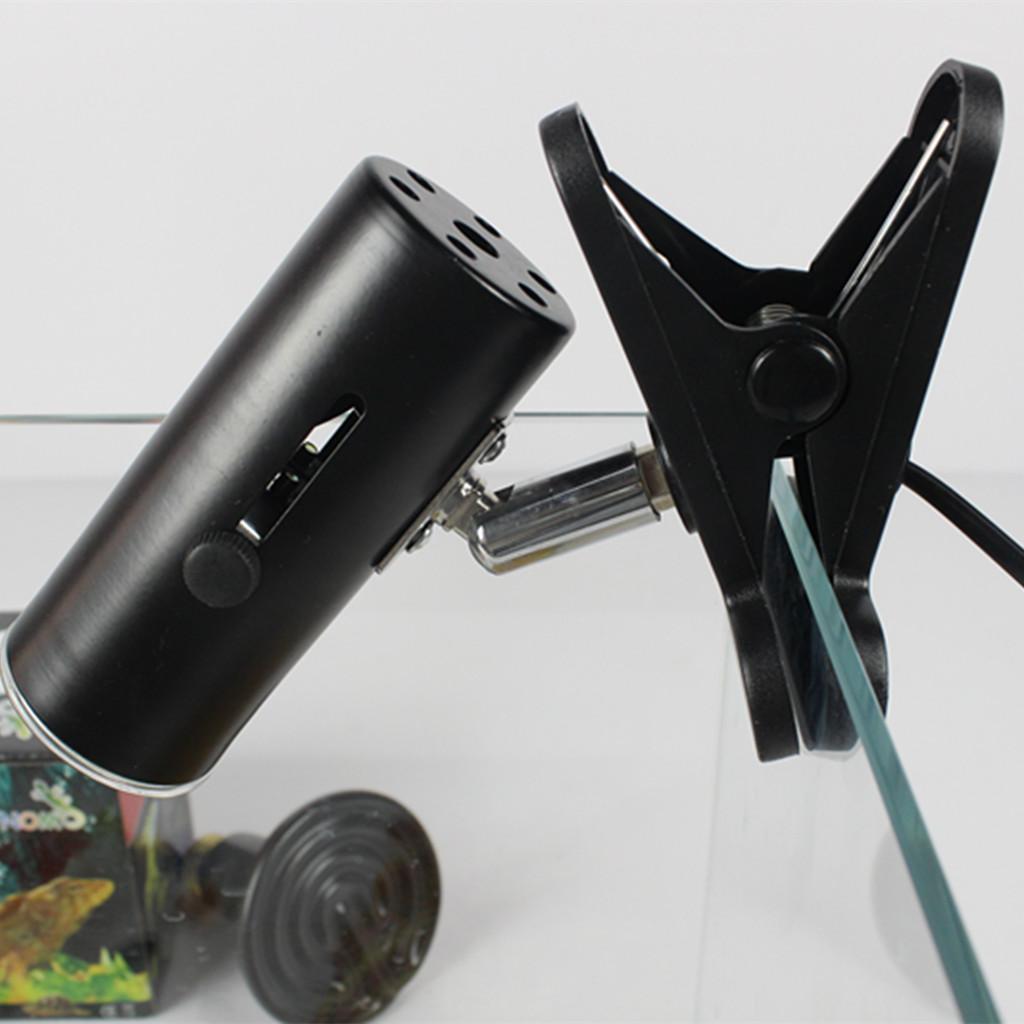 NW-02 Aquarium Reptile Light Base Holder with Clamp Ceramic Heat Lamp Stand+40W Mini Infrared Ceramic Emitter Heat Lamp Light Bulb Reptile Pet Brooder