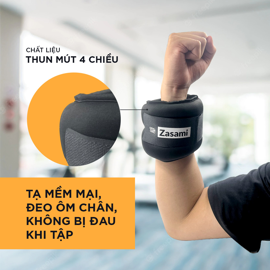 Bộ tạ đeo chân Zasami - 2kg/4kg/1 đôi - Tập kháng lực nâng cao sức khoẻ nhỏ gọn tiện lợi tại nhà