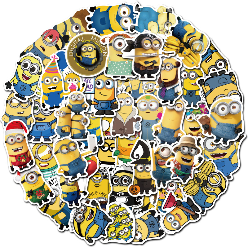 Sticker 50 miếng hình dán Minion