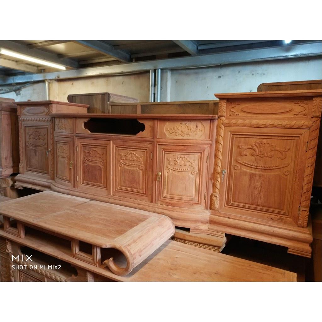 ​Kệ tivi Kiểu Quẩn Thừng - gỗ hương vân, gỗ gõ đỏ , gỗ hương đá - loại 2m2 và 2m4