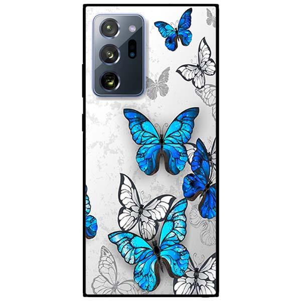 Ốp lưng dành cho Samsung Galaxy Note 20 / Note 20 Ultra - Bướm Trắng Và Xanh