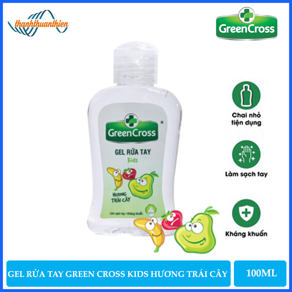 Gel Rửa Tay Khô Green Cross Hương Trái Cây Dành Cho Trẻ Em (100ml) - 8936027441064