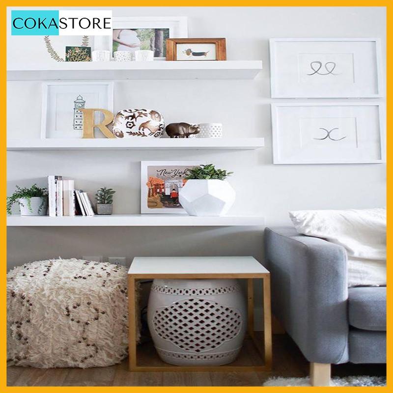 ComBo 02 Kệ Gỗ Treo Tường Thanh Ngang 80x20x2.5cm , Kết Cấu Giấu Chân Chắc Chắn + Kèm Phụ Kiện