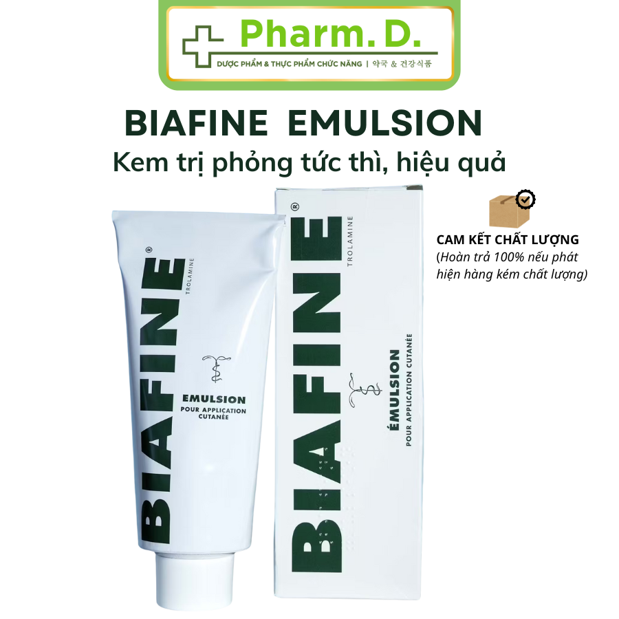 [CHÍNH HÃNG] Kem Làm Dịu Vết Phỏng Biafine Emulsion 93G Janssen Kem Bôi Phỏng, Ban Đỏ Thứ Phát