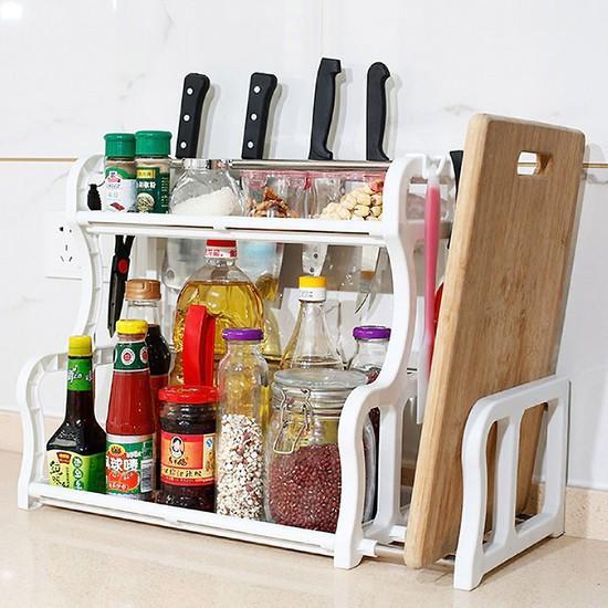 Kệ gia vị nhà bếp 2 tầng mẫu mới dày đẹp