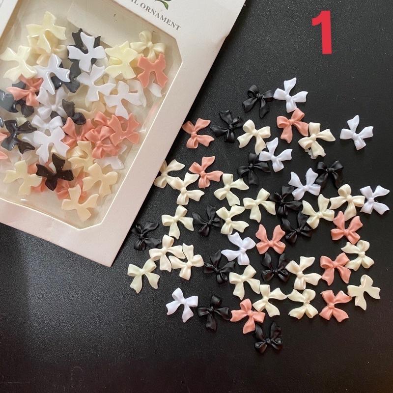 Set nơ dài gắn móng, set nơ trang trí móng