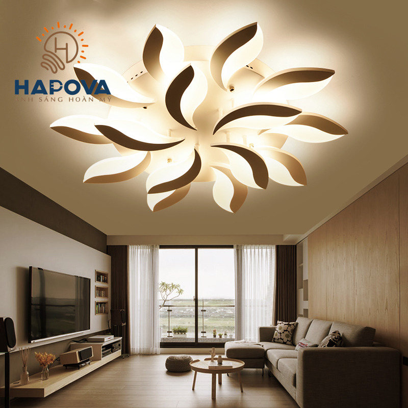 Đèn ốp trần 5 cánh HAPOVA GUMOL 8830 5 cánh/15 cánh
