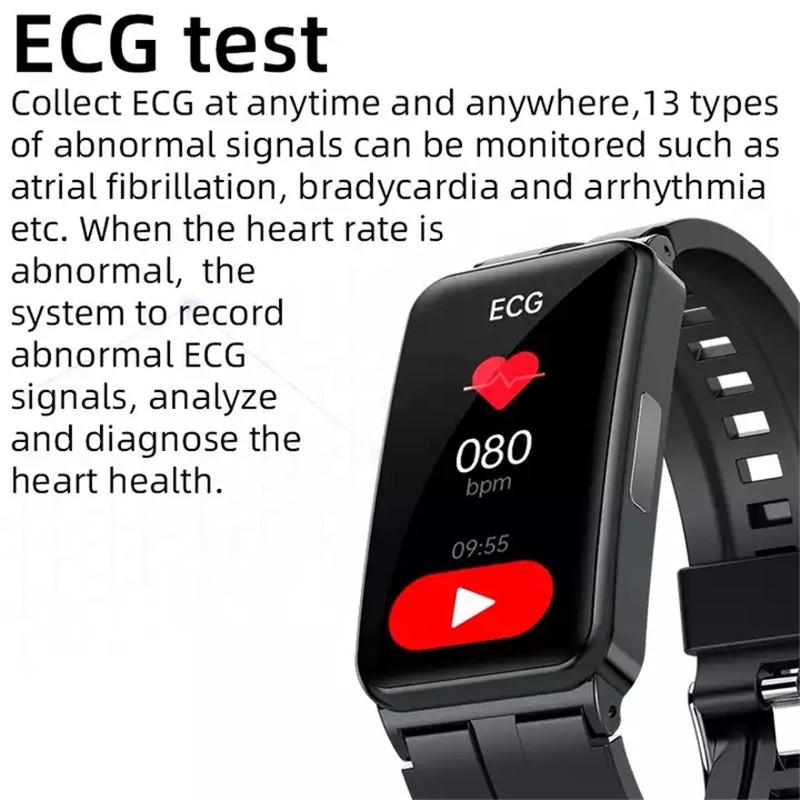 EP01 Đồng hồ thông minh đo đường huyết ECG HRV Nhiệt độ cơ thể Vòng đeo tay thông minh theo dõi huyết áp cho nam nữ Màu sắc: Dây đeo kép