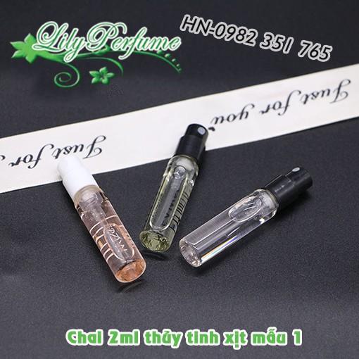 Lọ chiết nước hoa 2-3ml thủy tinh dạng xịt mẫu 1