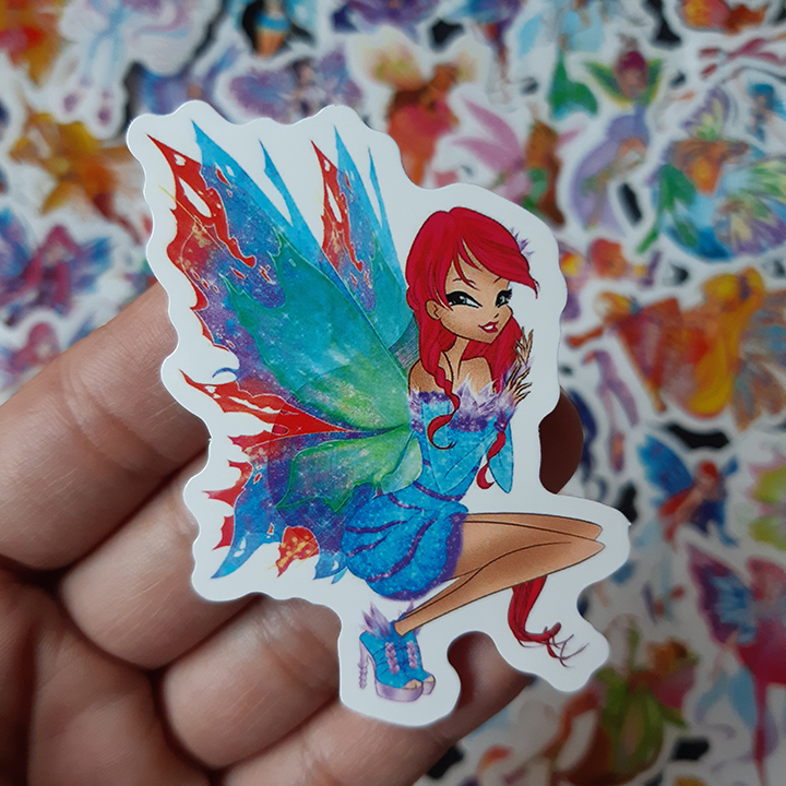 Bộ Sticker dán cao cấp chủ đề WINX CÔNG CHÚA PHÉP THUẬT - Dùng dán Xe, dán mũ bảo hiểm, dán Laptop...