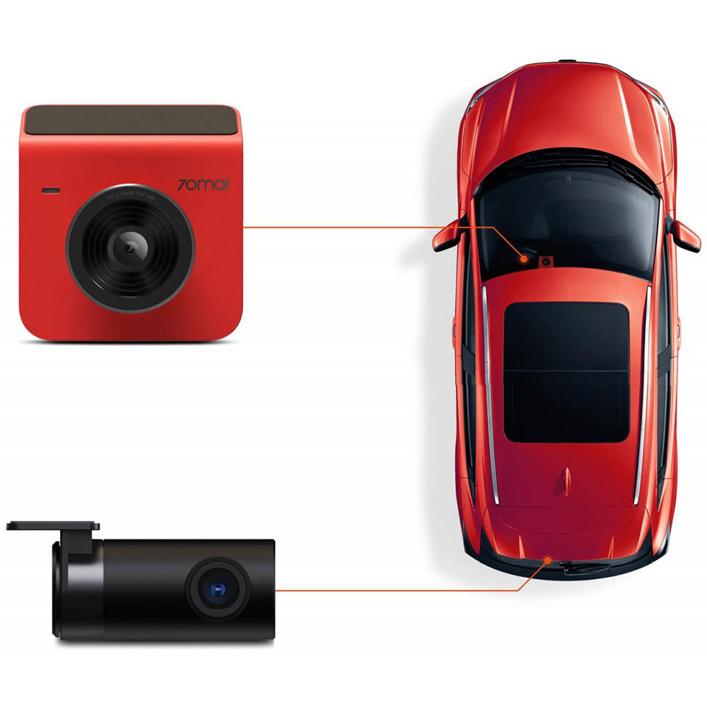 Camera hành trình ô tô Xiaomi 70mai Dash Cam A400 + Rear Cam (cam sau) - Hàng Nhập Khẩu