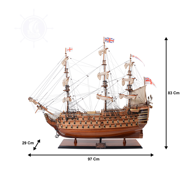 Mô Hình Thuyền Chiến Bằng Gỗ HMS Victory Large Dùng Để Trưng Bày Trang Trí Dài 97 Cm