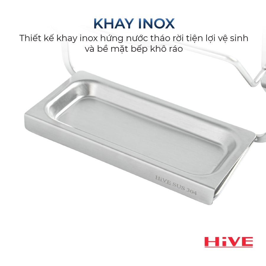 Kệ úp nắp vung treo tường HiVE inox 304