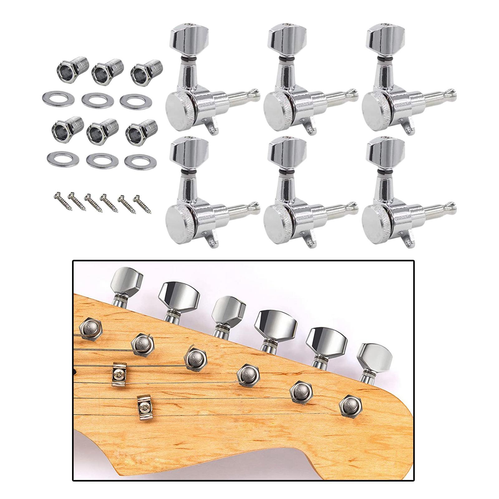 Guitar Locking Pegs Keys Locking Machine Heads Set Metal Alloy