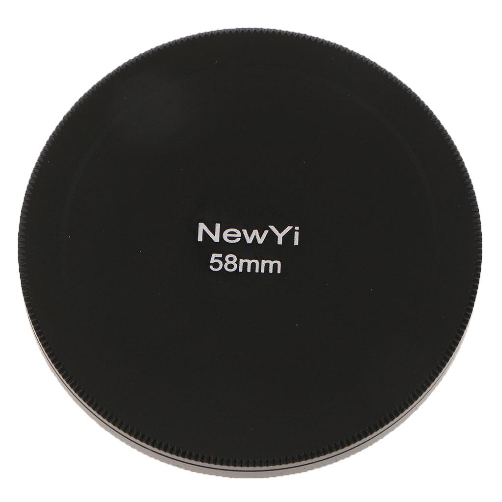 58mm Camera Lens Filter Storage Case Metal Protection Cover Black