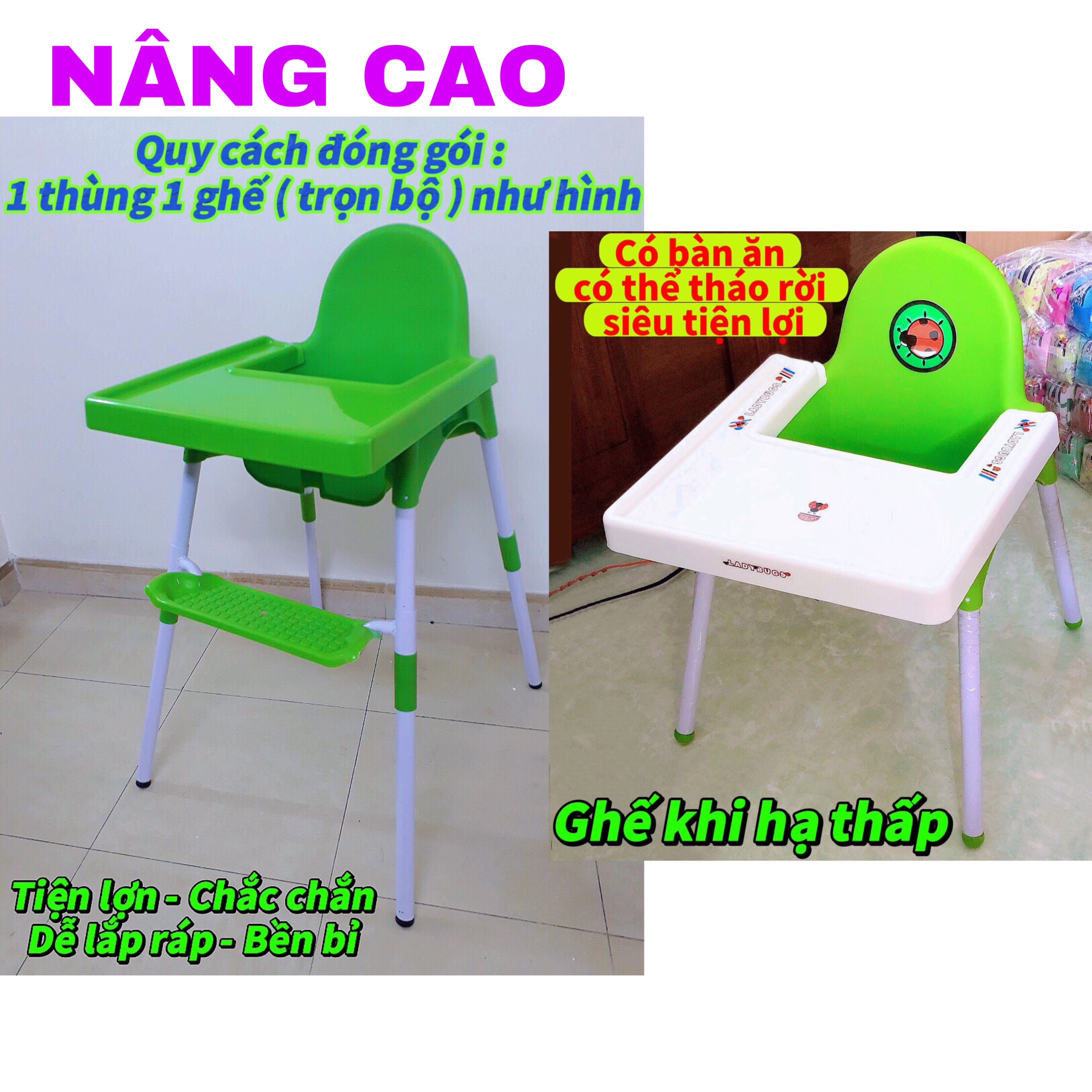 Ghế ngồi ăn bột cho bé